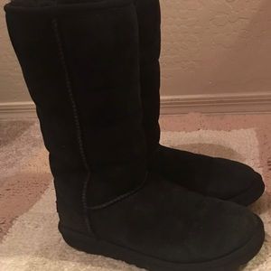 Tall black ugg boots Sz 9w